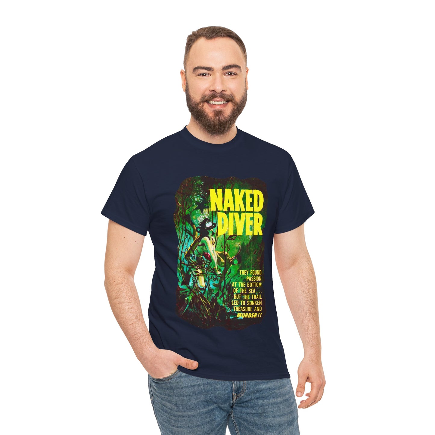 Naked Diver T-shirt - Retro Au Go Go