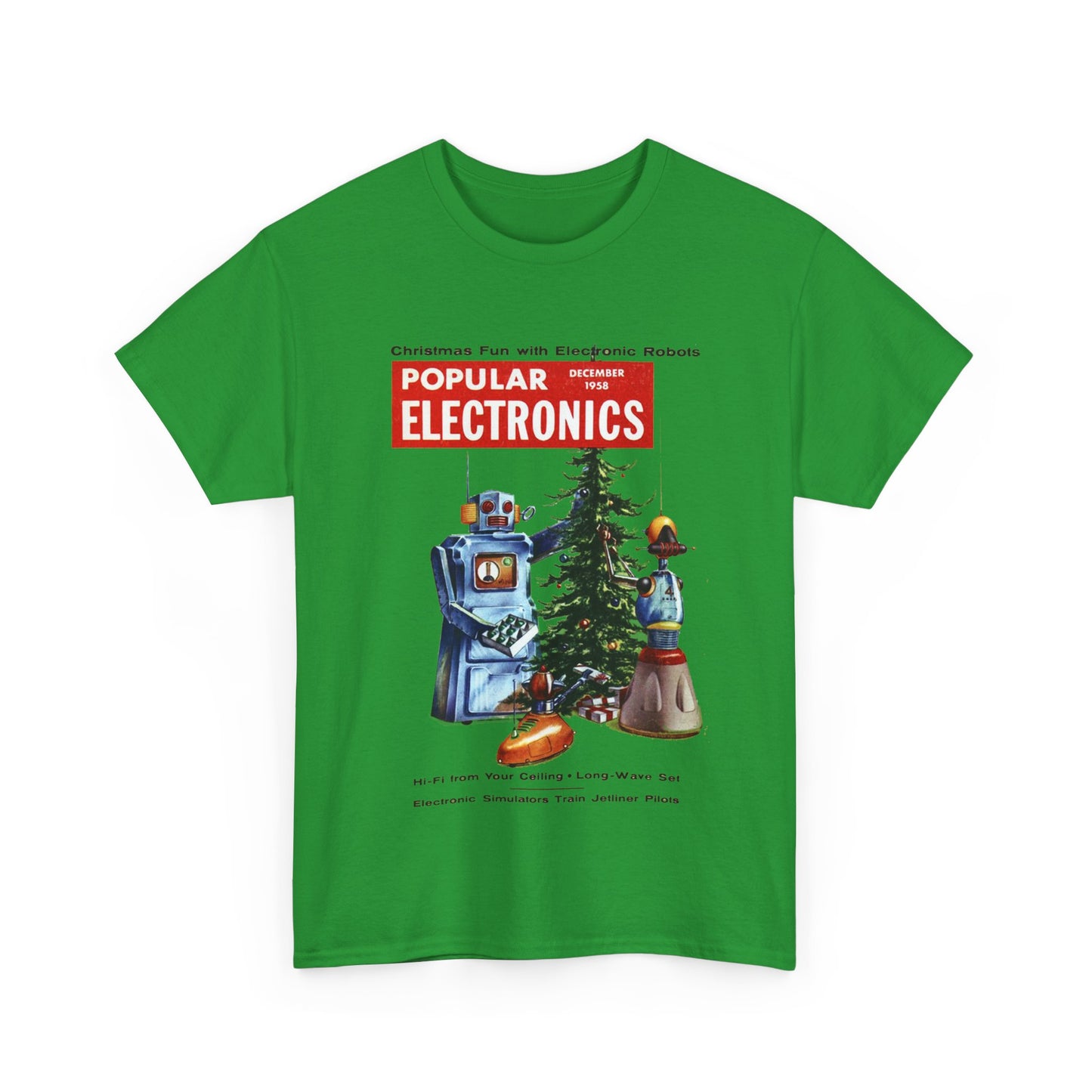 Robots Christmas T-shirt - Retro Au Go Go