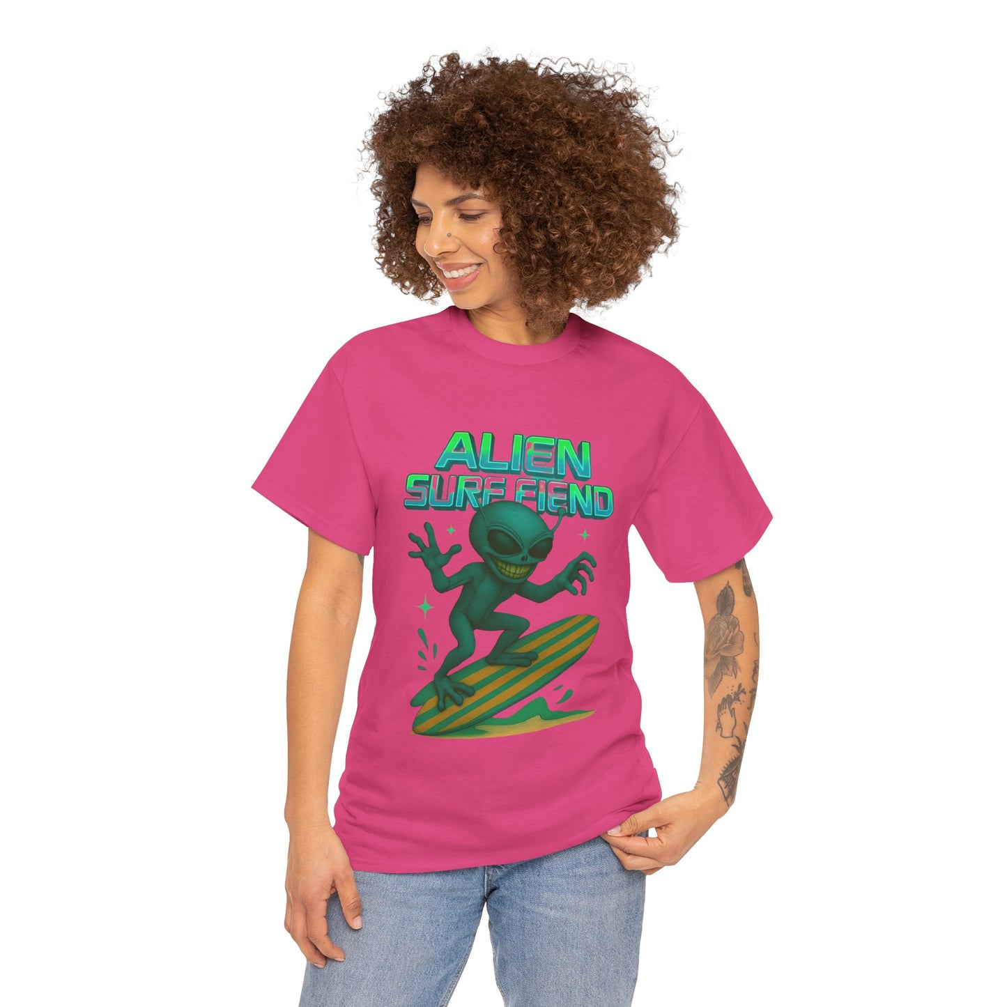 Alien Surf Fiend T-shirt - Retro Au Go Go