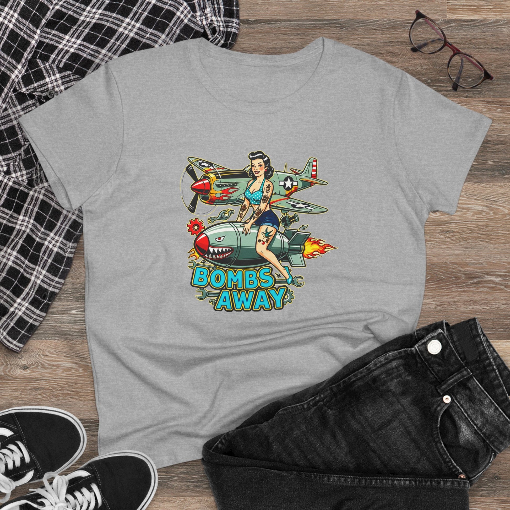 Bombs Away Womens T-Shirt - Retro Au Go Go