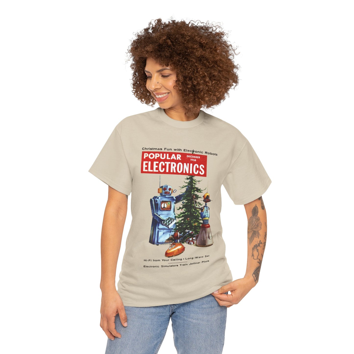 Robots Christmas T-shirt - Retro Au Go Go