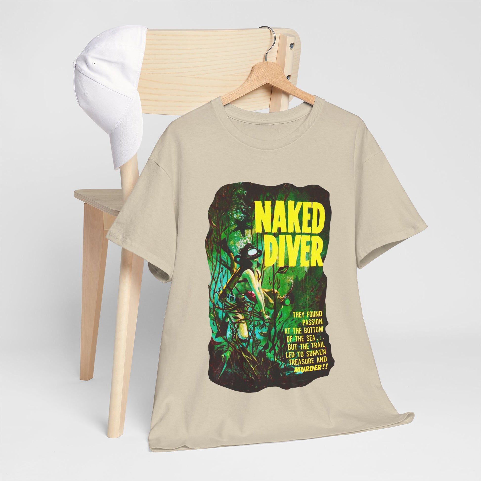 Naked Diver T-shirt - Retro Au Go Go