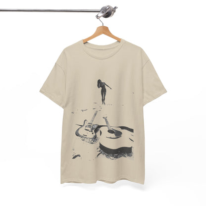 Bikini Beach Guitar T-shirt - Retro Au Go Go