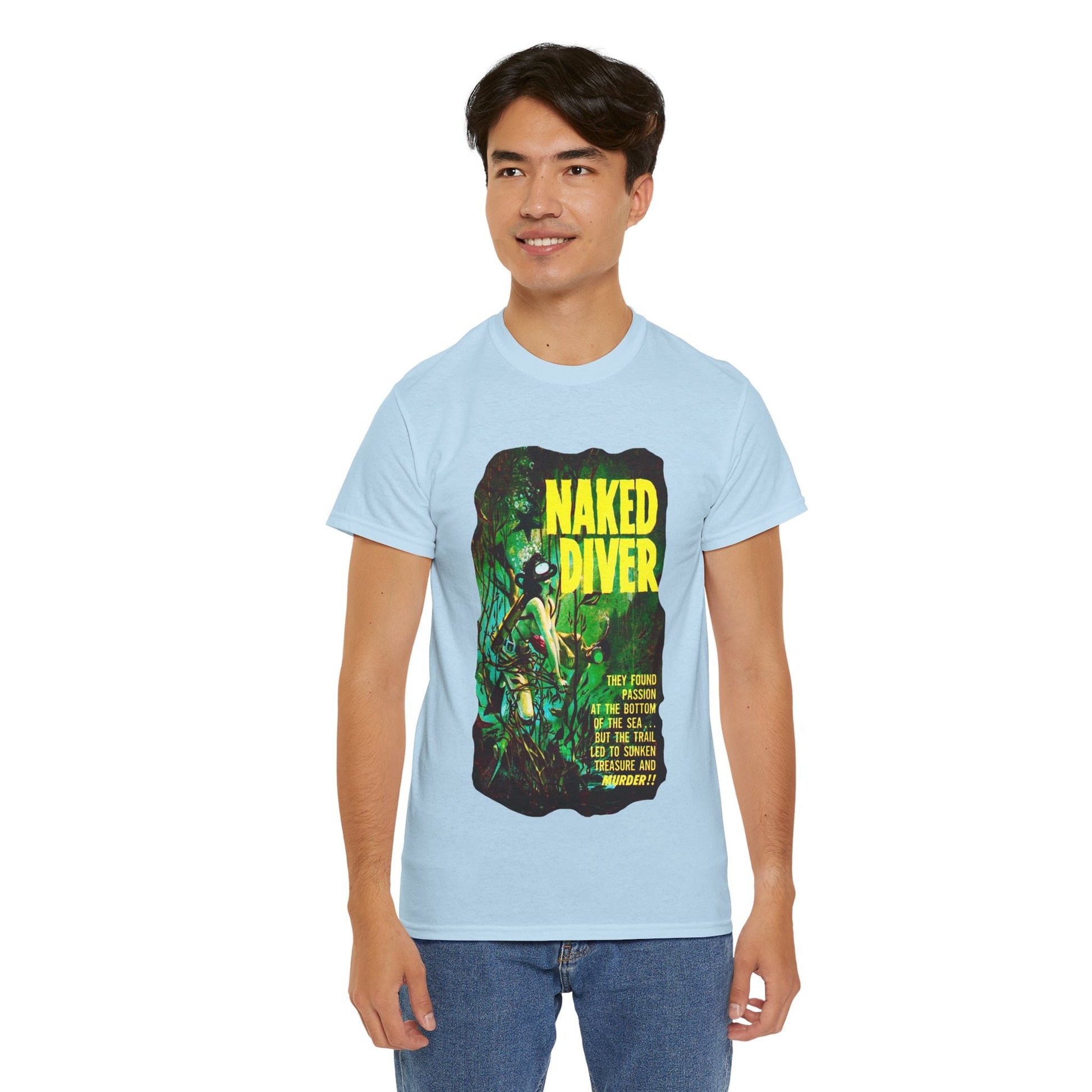 Naked Diver T-shirt - Retro Au Go Go