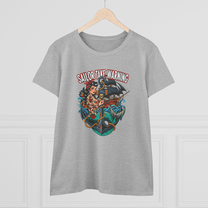 Sailor Take Warning Womens T-Shirt - Retro Au Go Go