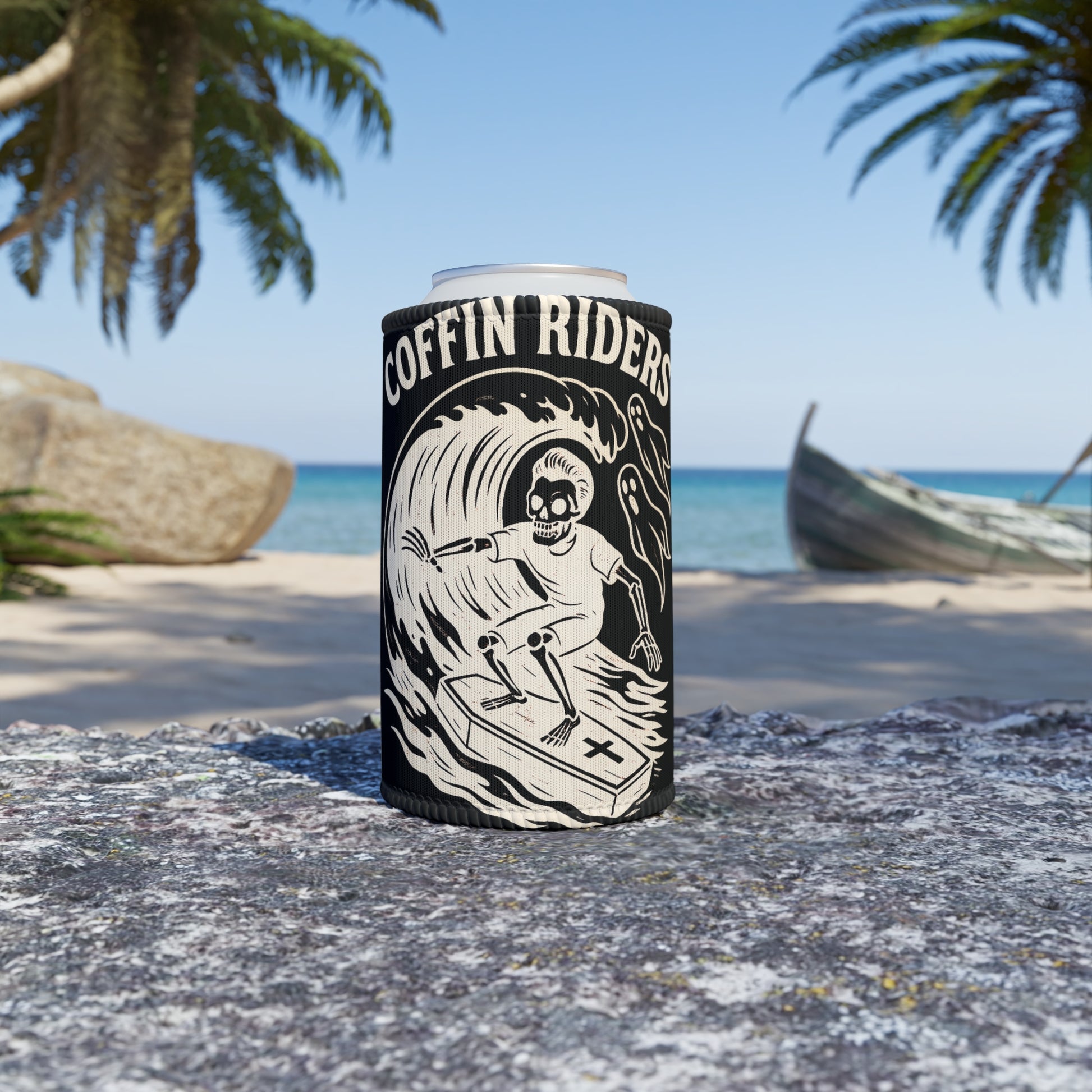 Coffin Riders Stubby Cooler - Retro Au Go Go