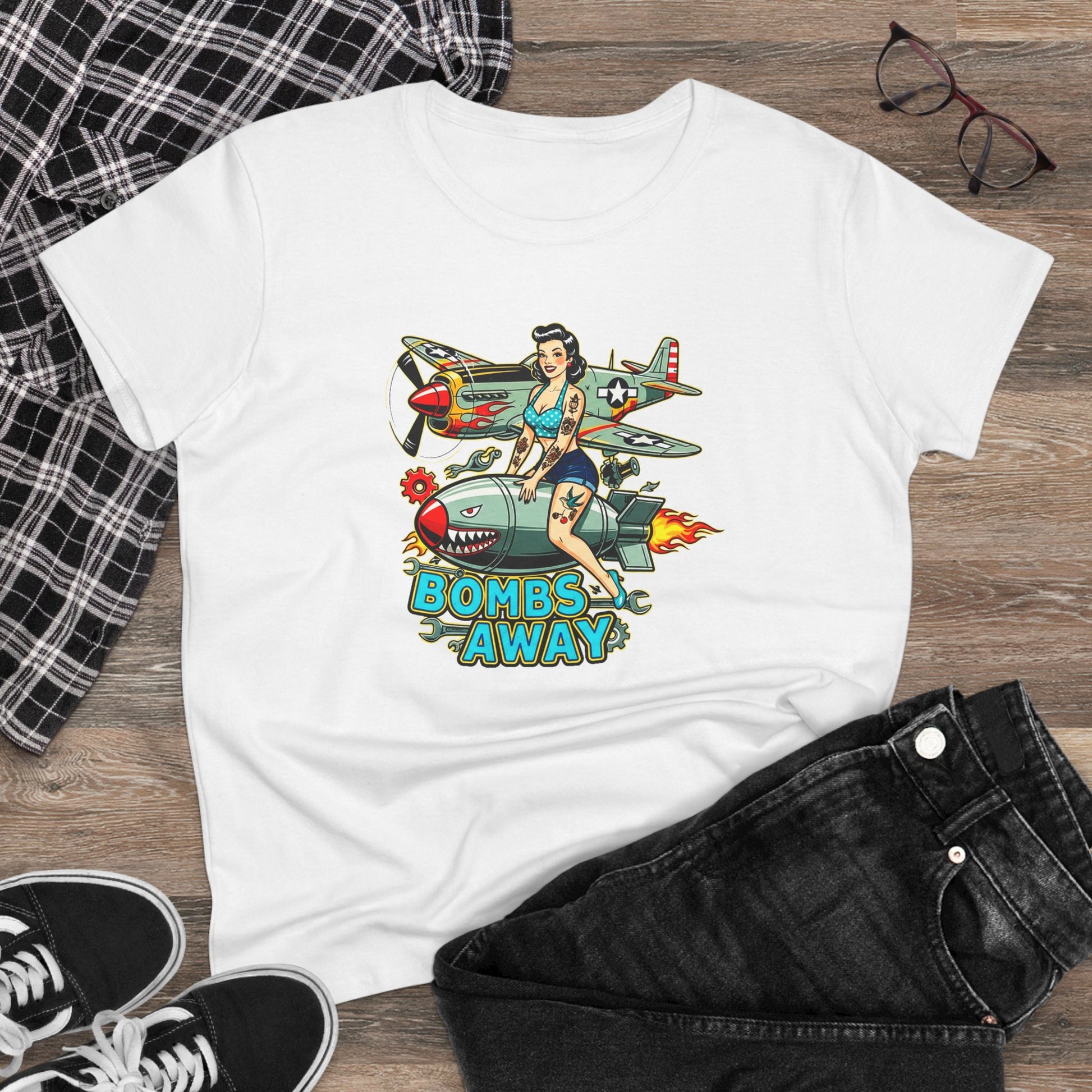 Bombs Away Womens T-Shirt - Retro Au Go Go