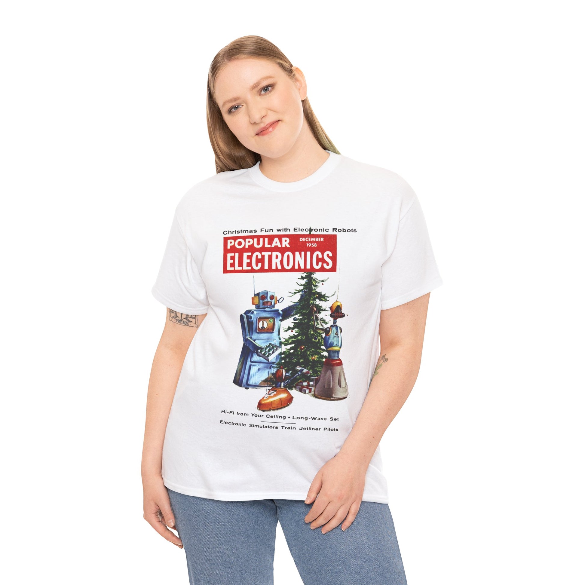 Robots Christmas T-shirt - Retro Au Go Go