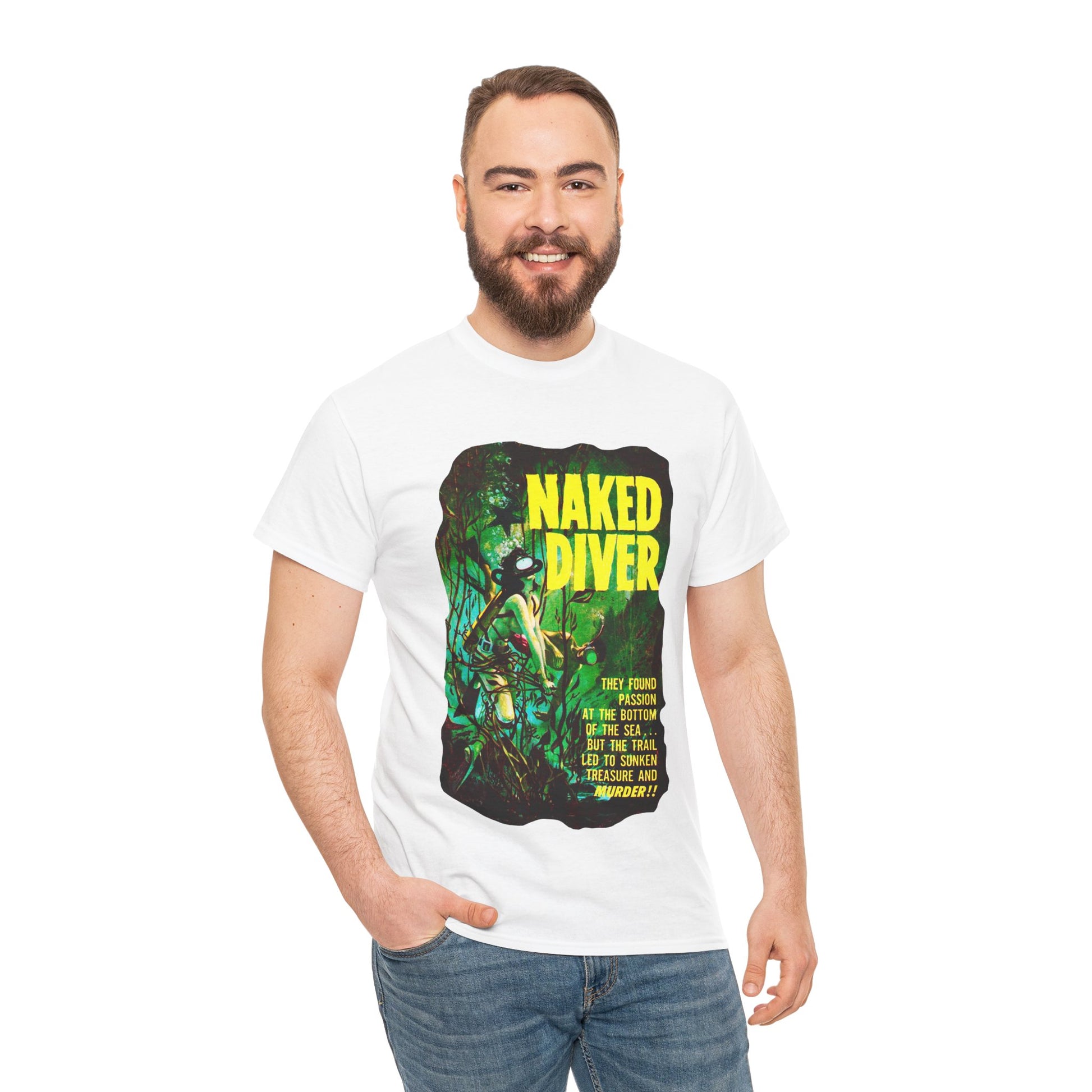 Naked Diver T-shirt - Retro Au Go Go