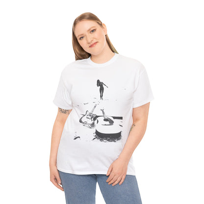 Bikini Beach Guitar T-shirt - Retro Au Go Go