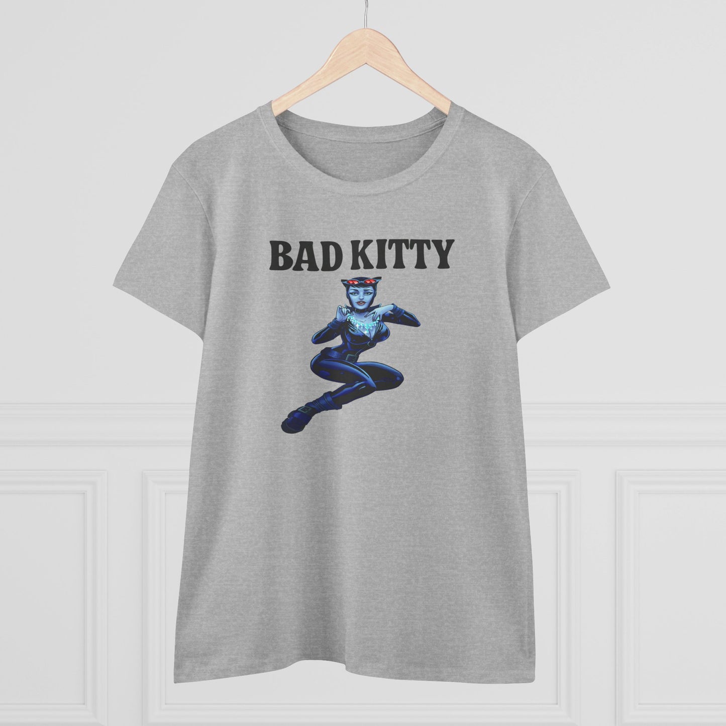 Bad Kitty Cat Woman Womens T Shirt