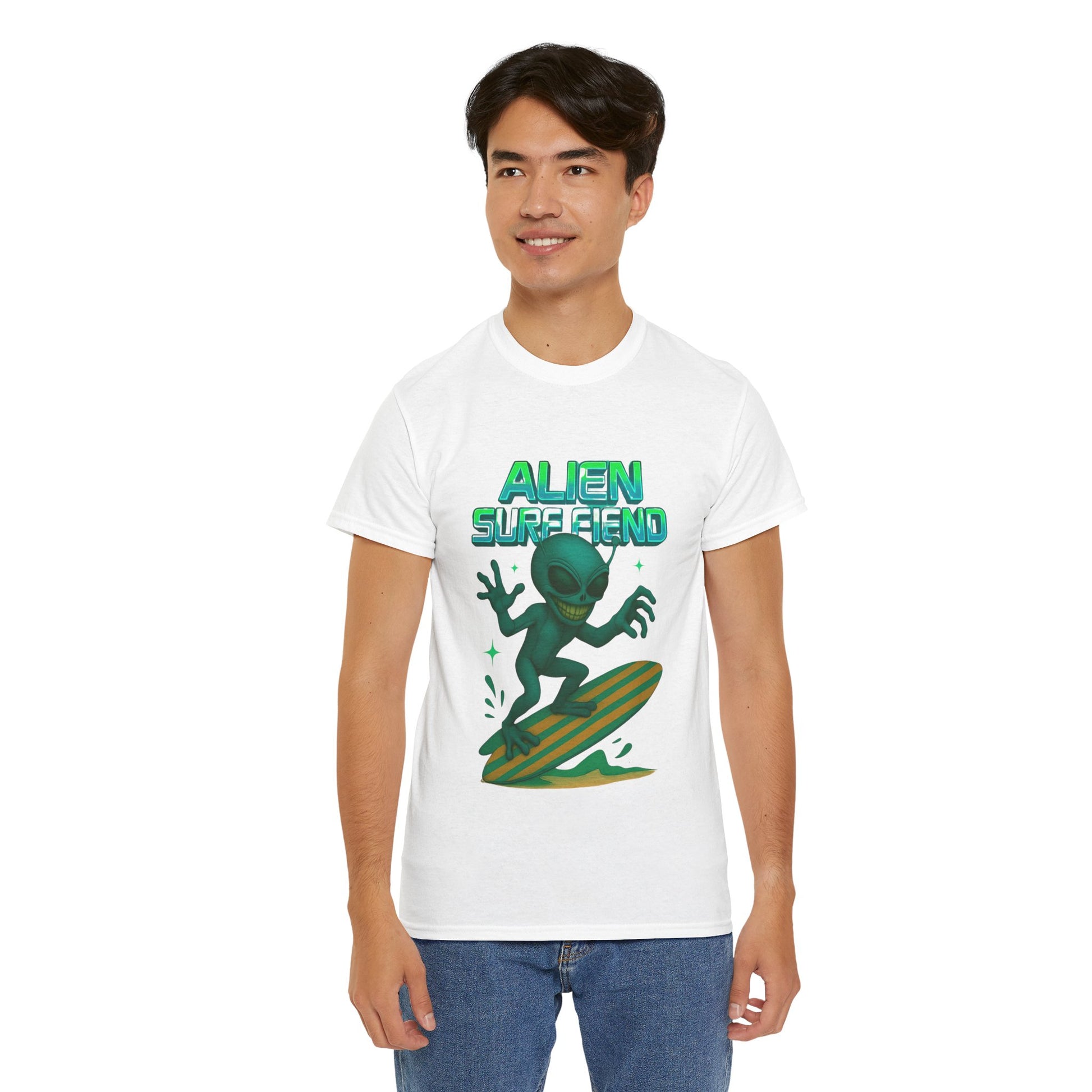 Alien Surf Fiend T-shirt - Retro Au Go Go