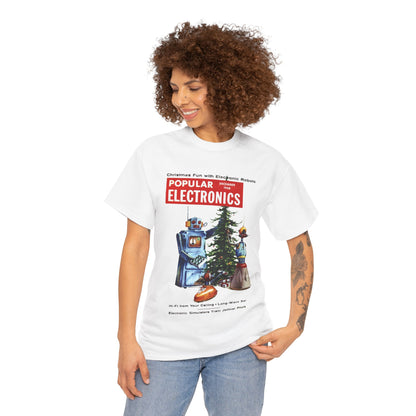 Robots Christmas T-shirt - Retro Au Go Go