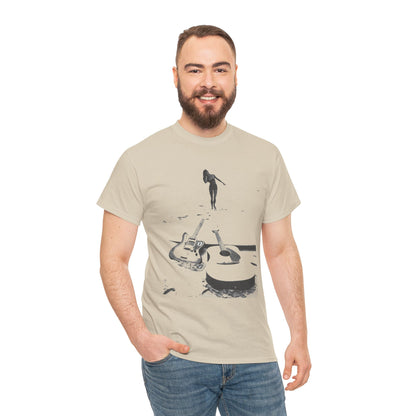 Bikini Beach Guitar T-shirt - Retro Au Go Go