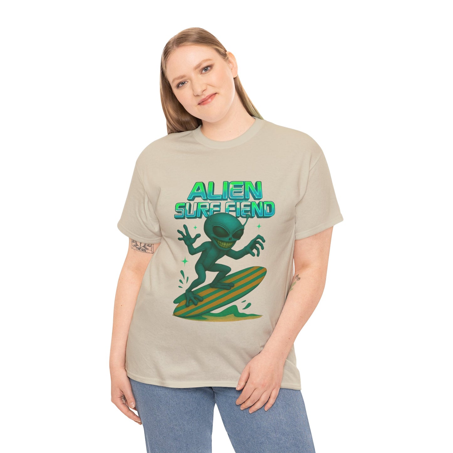Alien Surf Fiend T-shirt - Retro Au Go Go