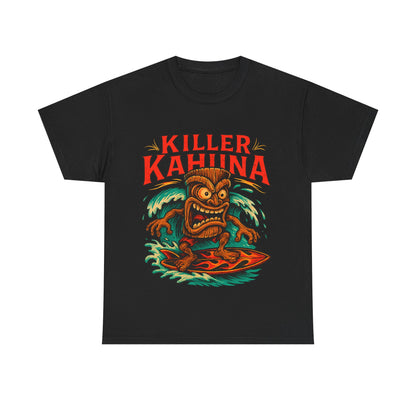 Killer Kahuna Surfing Tiki Rockabilly Kustom Kulture T-Shirt - Retro Au Go Go