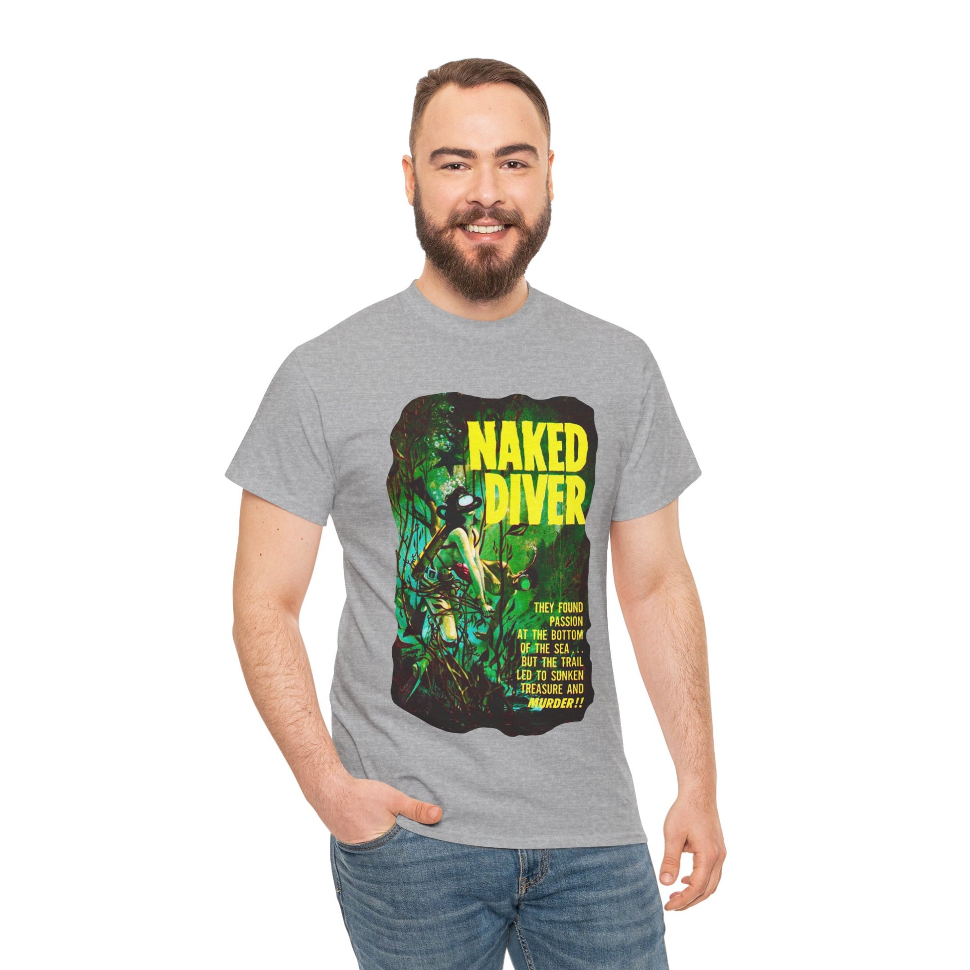 Naked Diver T-shirt - Retro Au Go Go