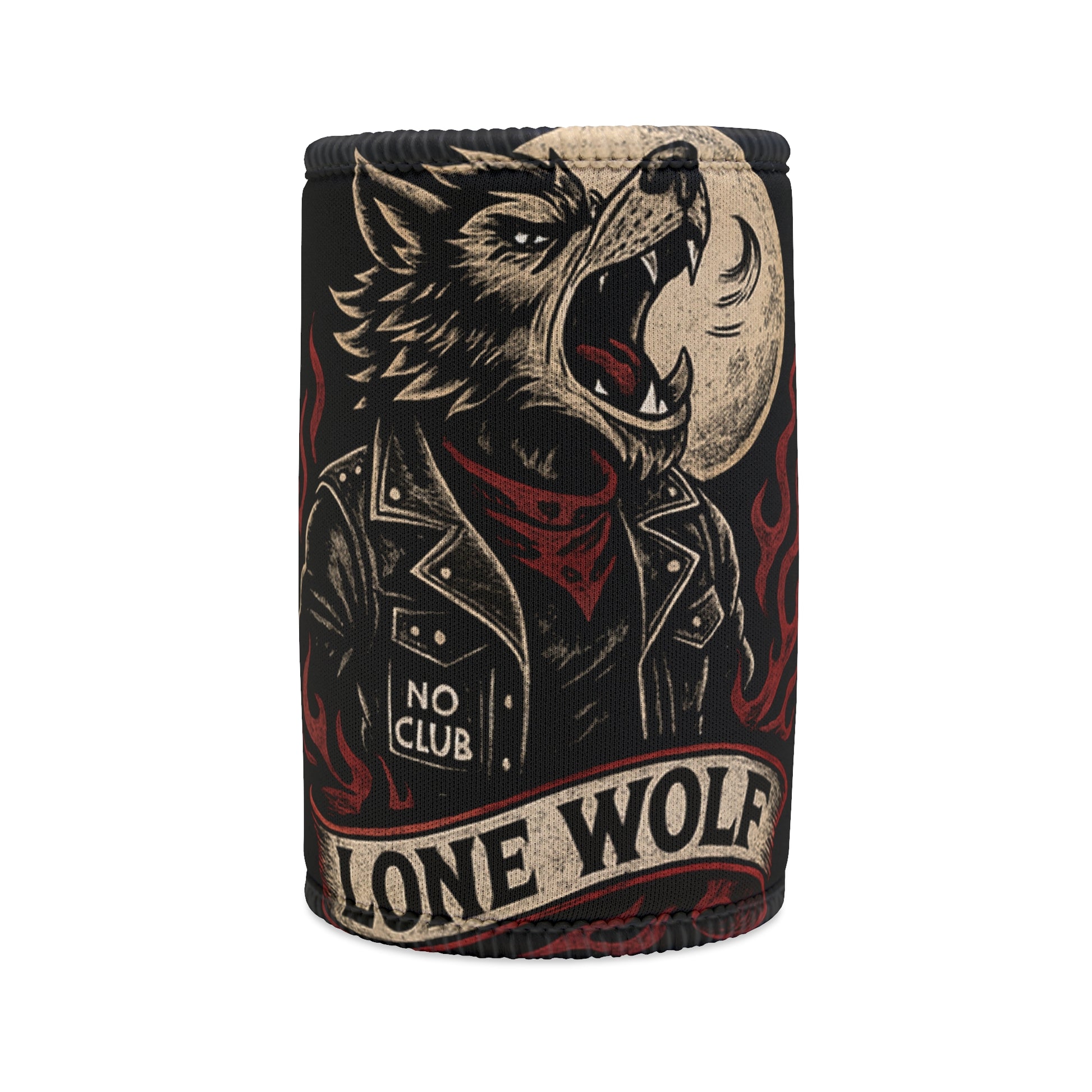 No Club Lone Wolf Stubby Cooler - Retro Au Go Go