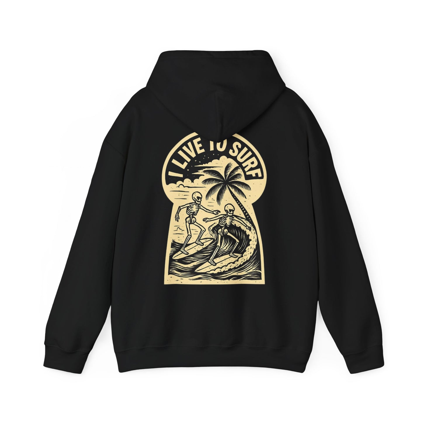 I Live To Surf Hooded Sweatshirt