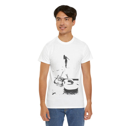 Bikini Beach Guitar T-shirt - Retro Au Go Go