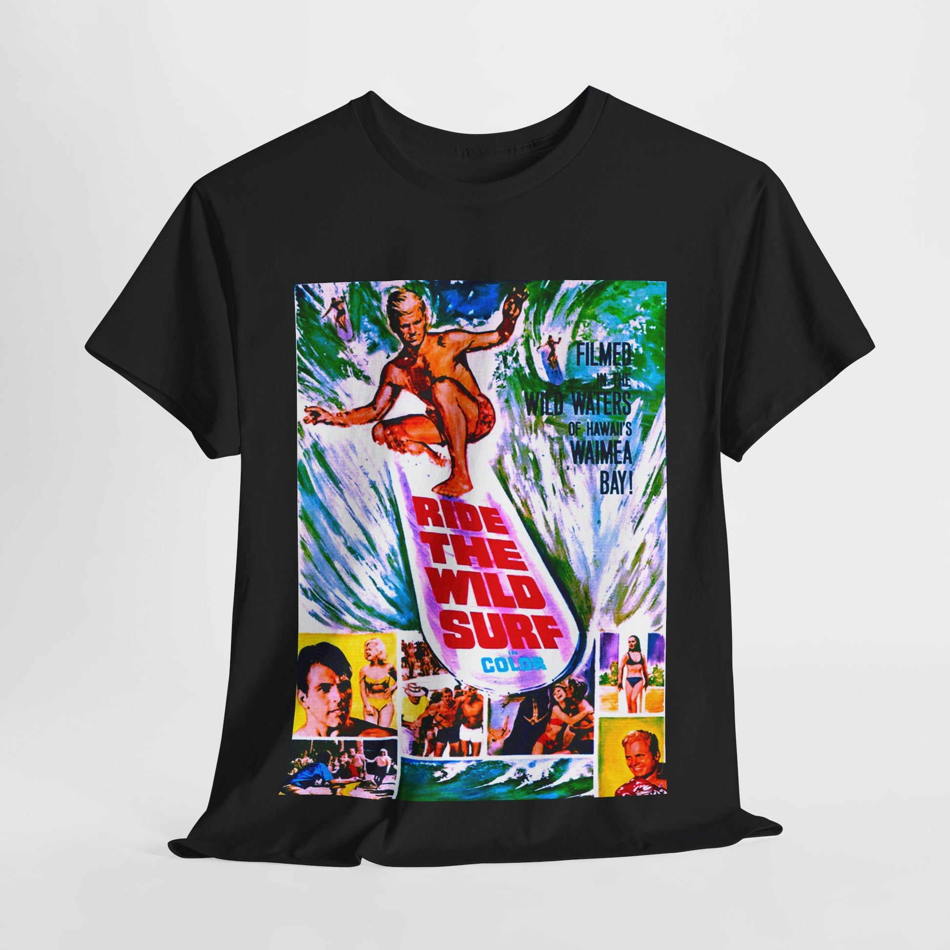 Ride The Wild Surf T-shirt - Retro Au Go Go