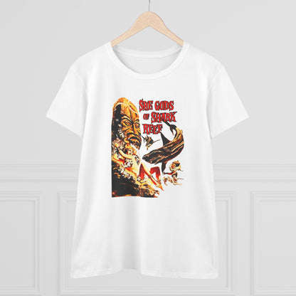 She Gods Of Shark Reef Womens T-shirt - Retro Au Go Go