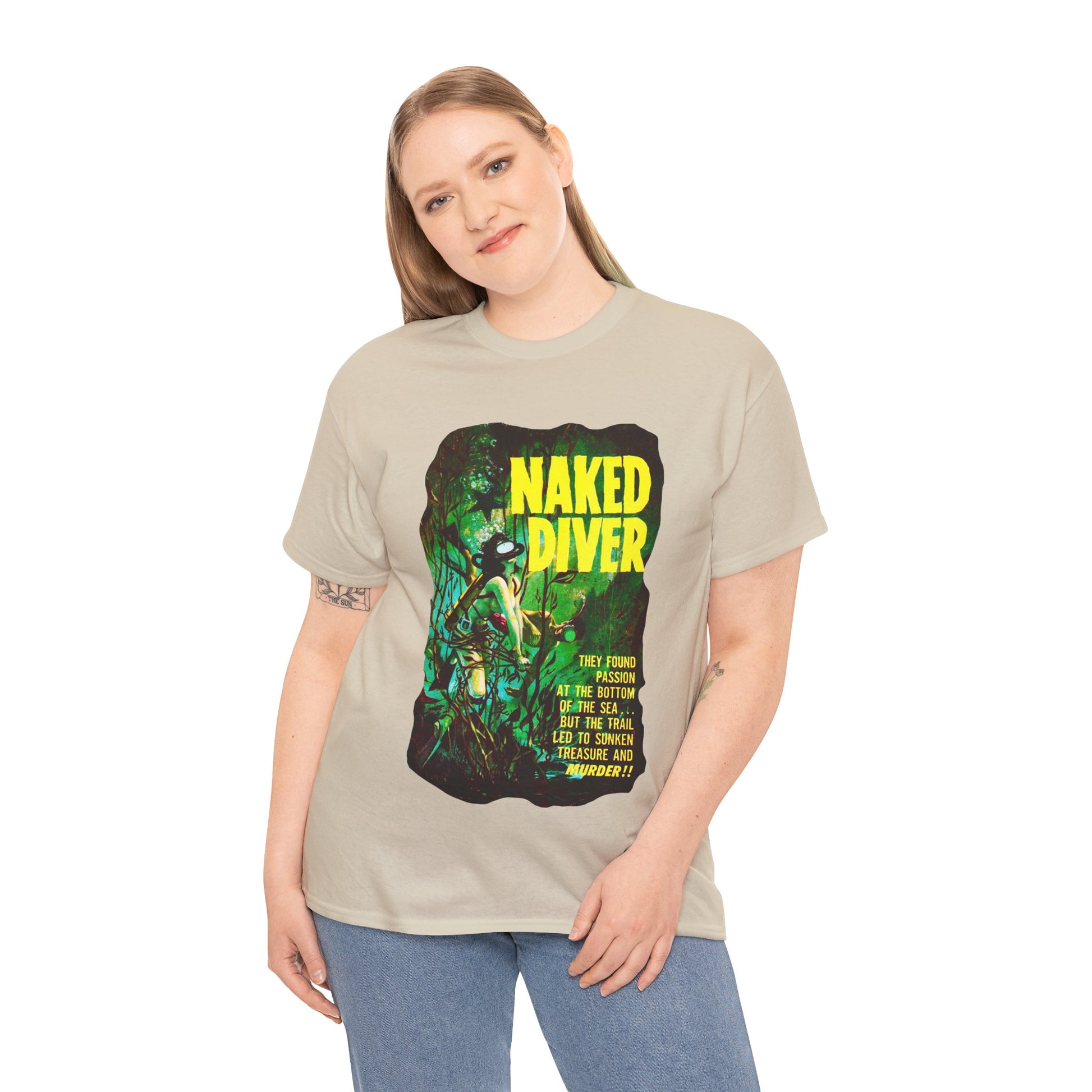 Naked Diver T-shirt - Retro Au Go Go