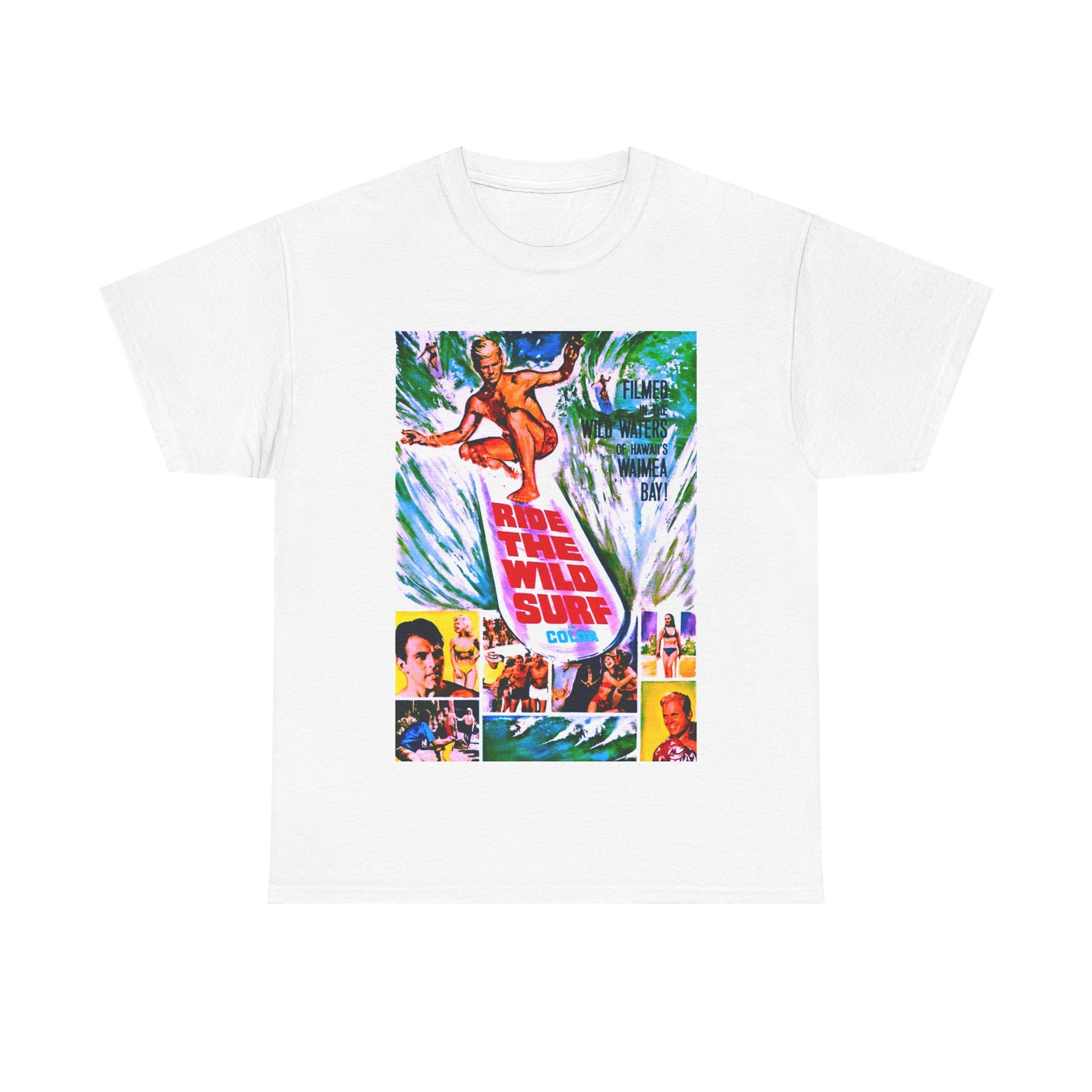 Ride The Wild Surf T-shirt - Retro Au Go Go