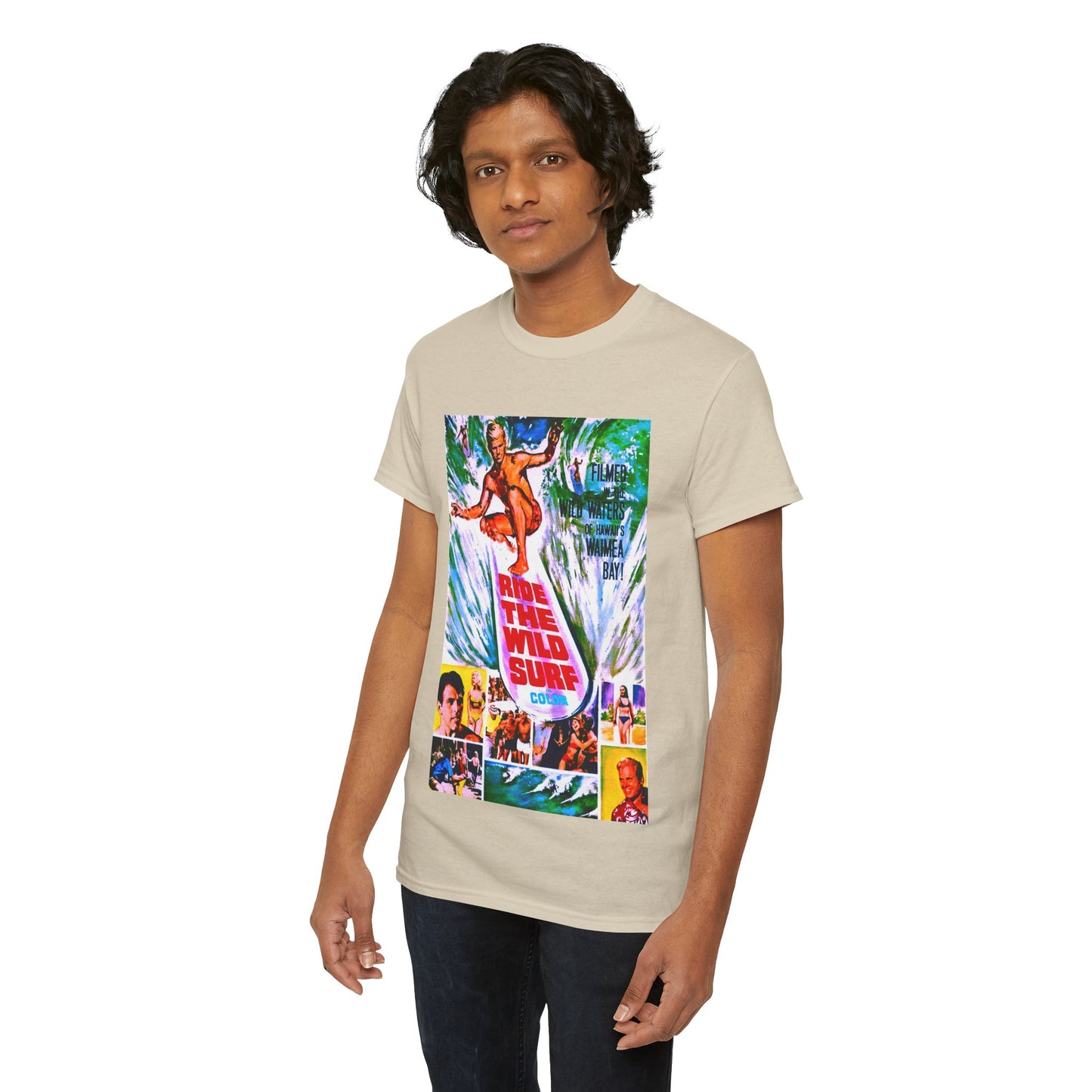 Ride The Wild Surf T-shirt - Retro Au Go Go