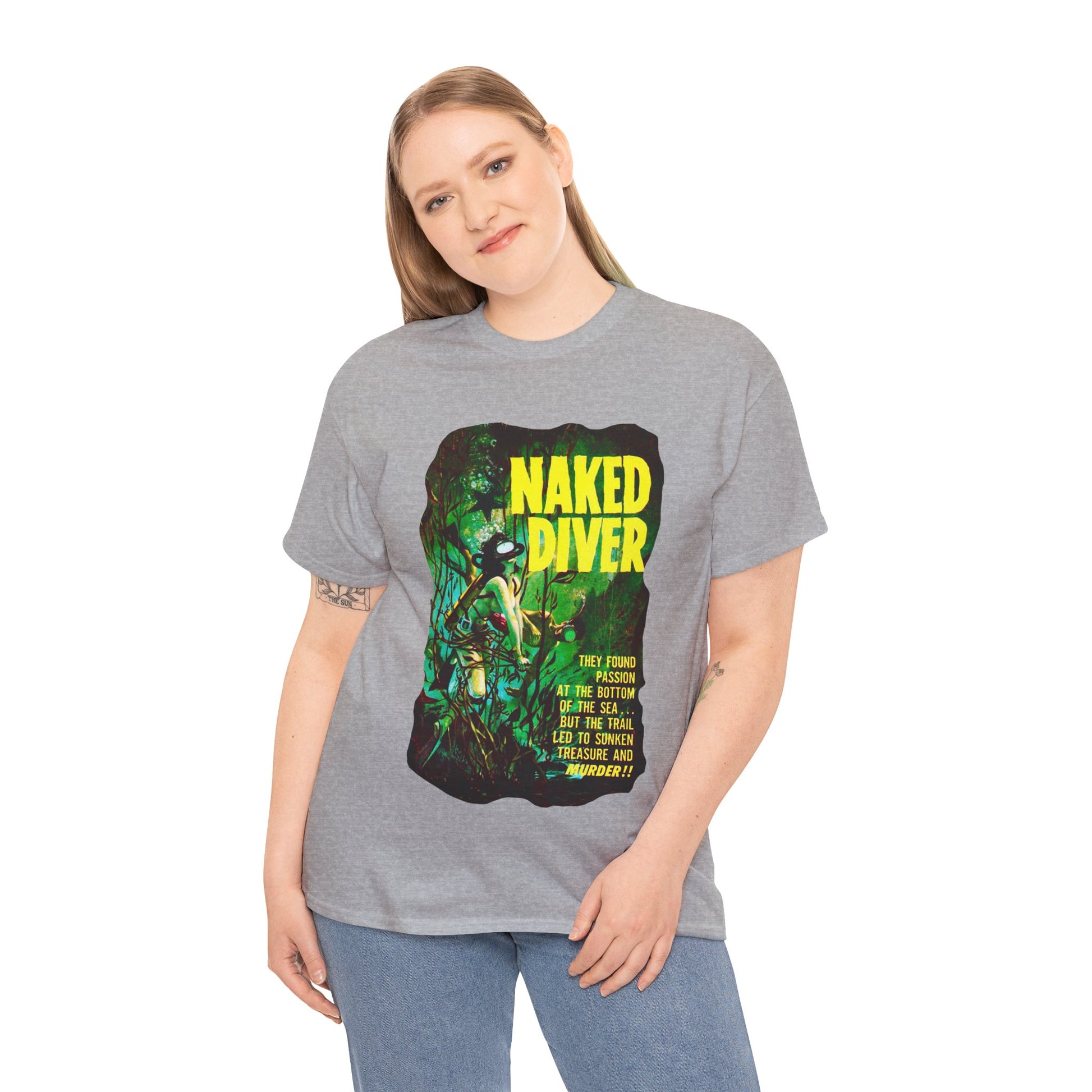 Naked Diver T-shirt - Retro Au Go Go