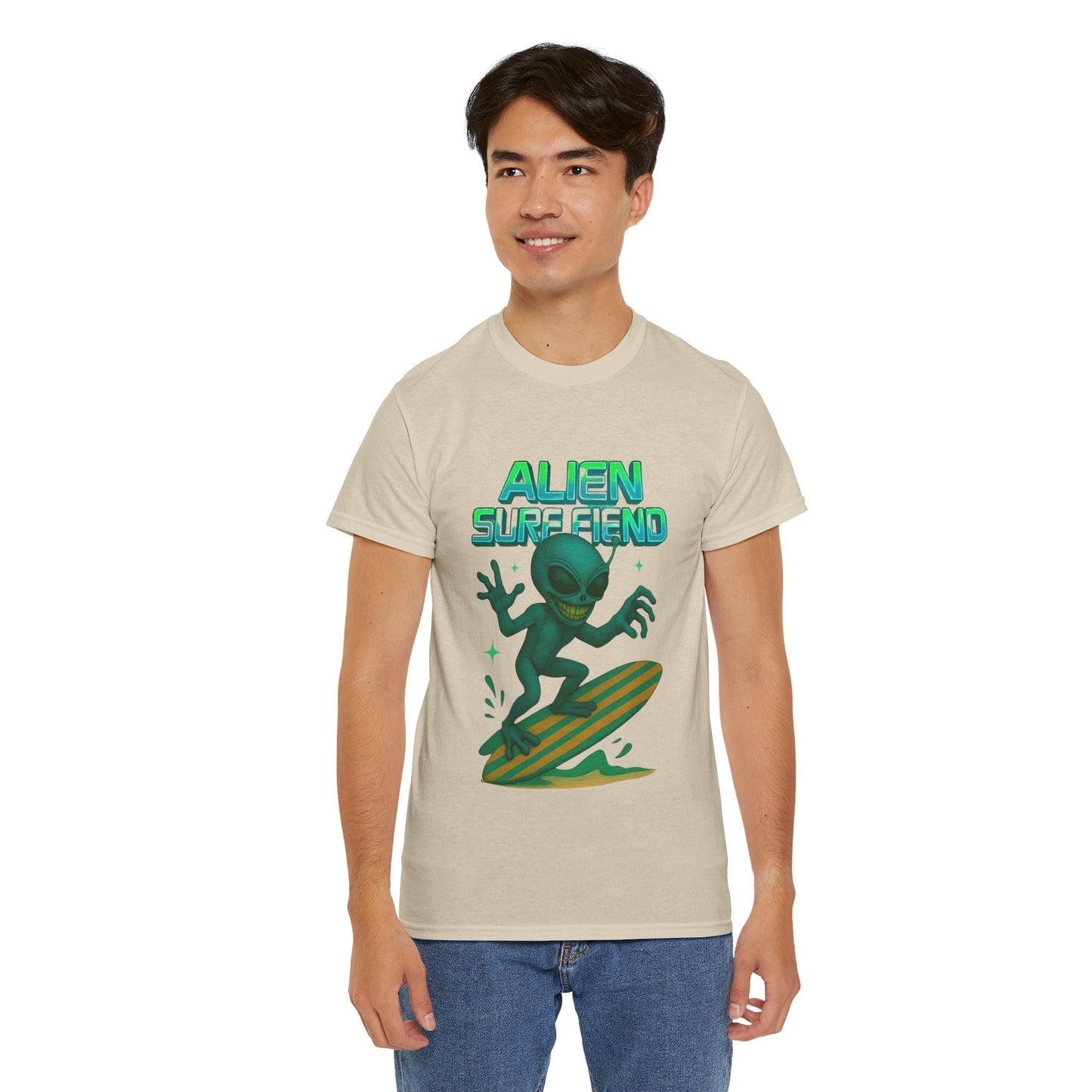 Alien Surf Fiend T-shirt - Retro Au Go Go