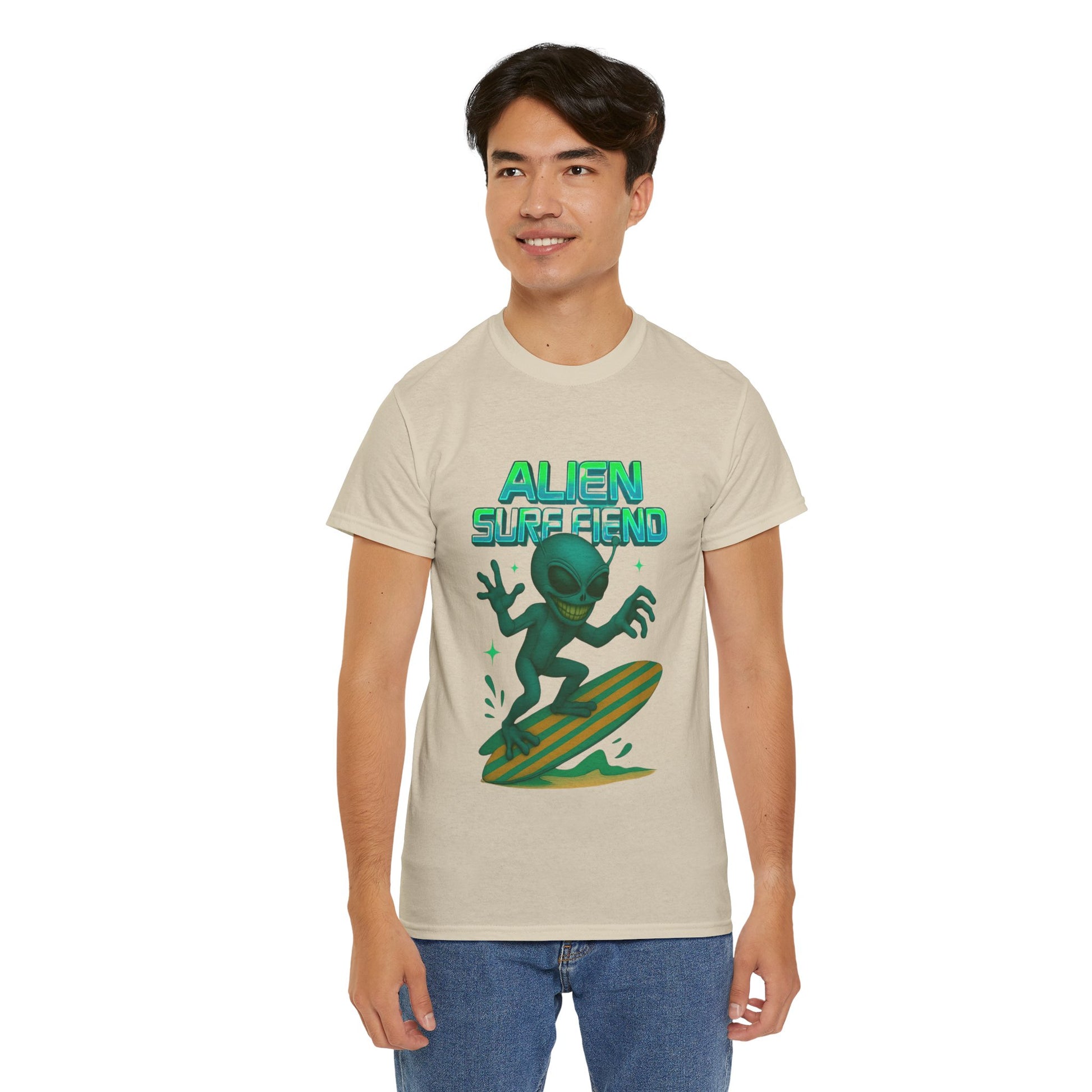 Alien Surf Fiend T-shirt - Retro Au Go Go