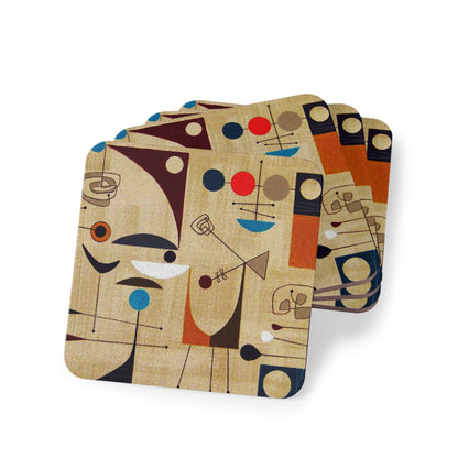 Atomic Shapes Coaster Set of 4 - Retro Au Go Go