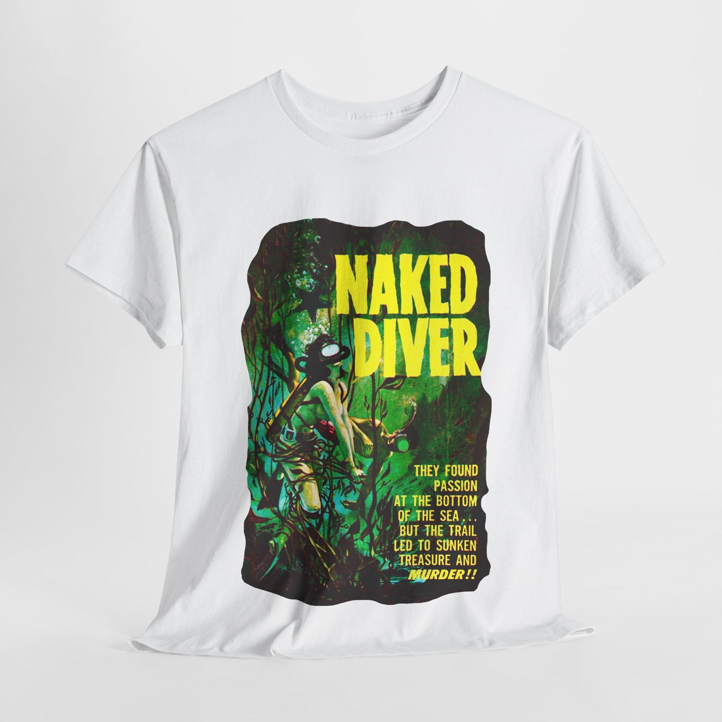 Naked Diver T-shirt - Retro Au Go Go