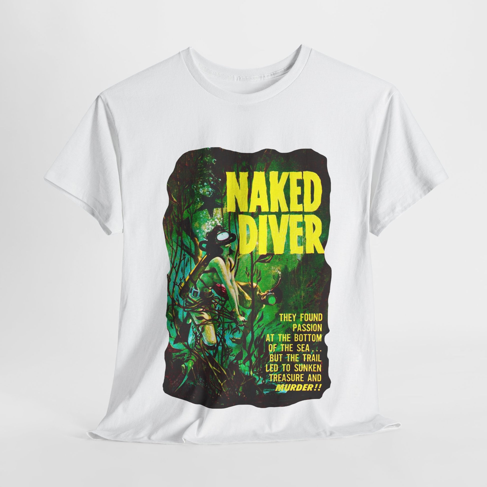 Naked Diver T-shirt - Retro Au Go Go