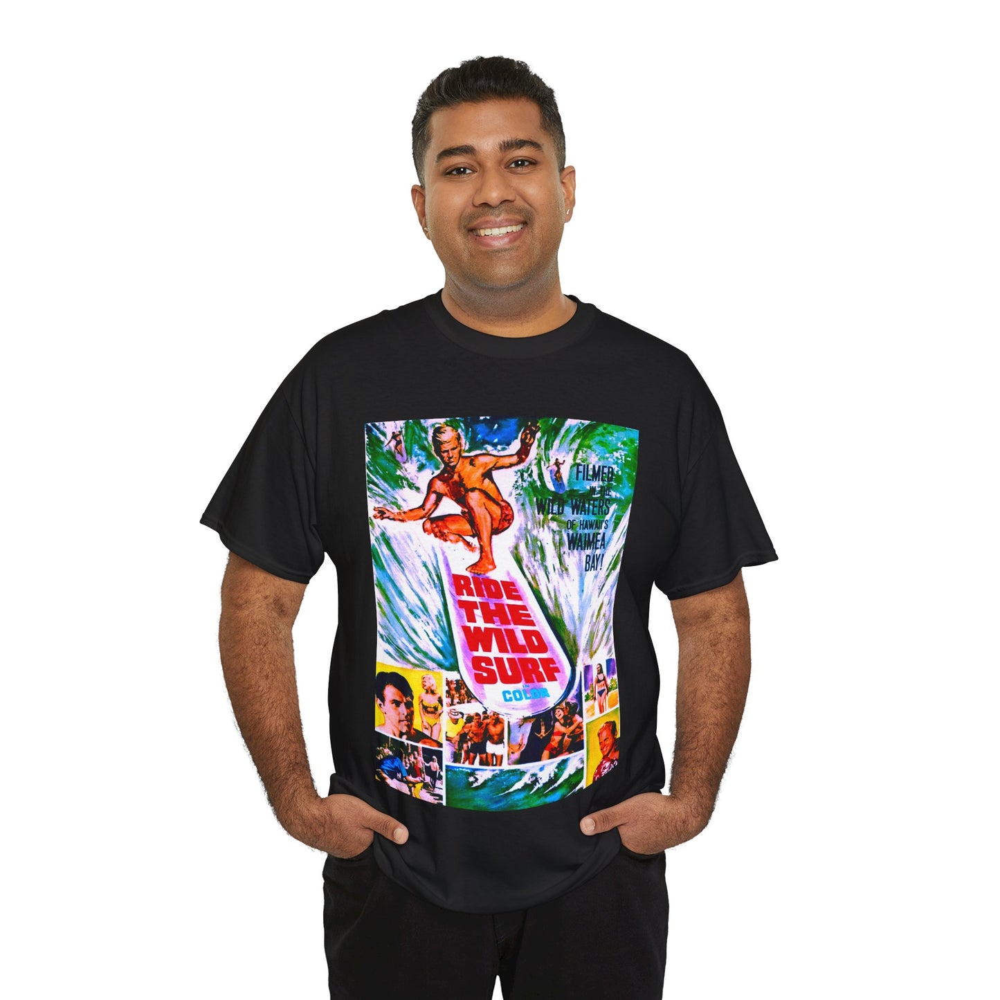 Ride The Wild Surf T-shirt - Retro Au Go Go