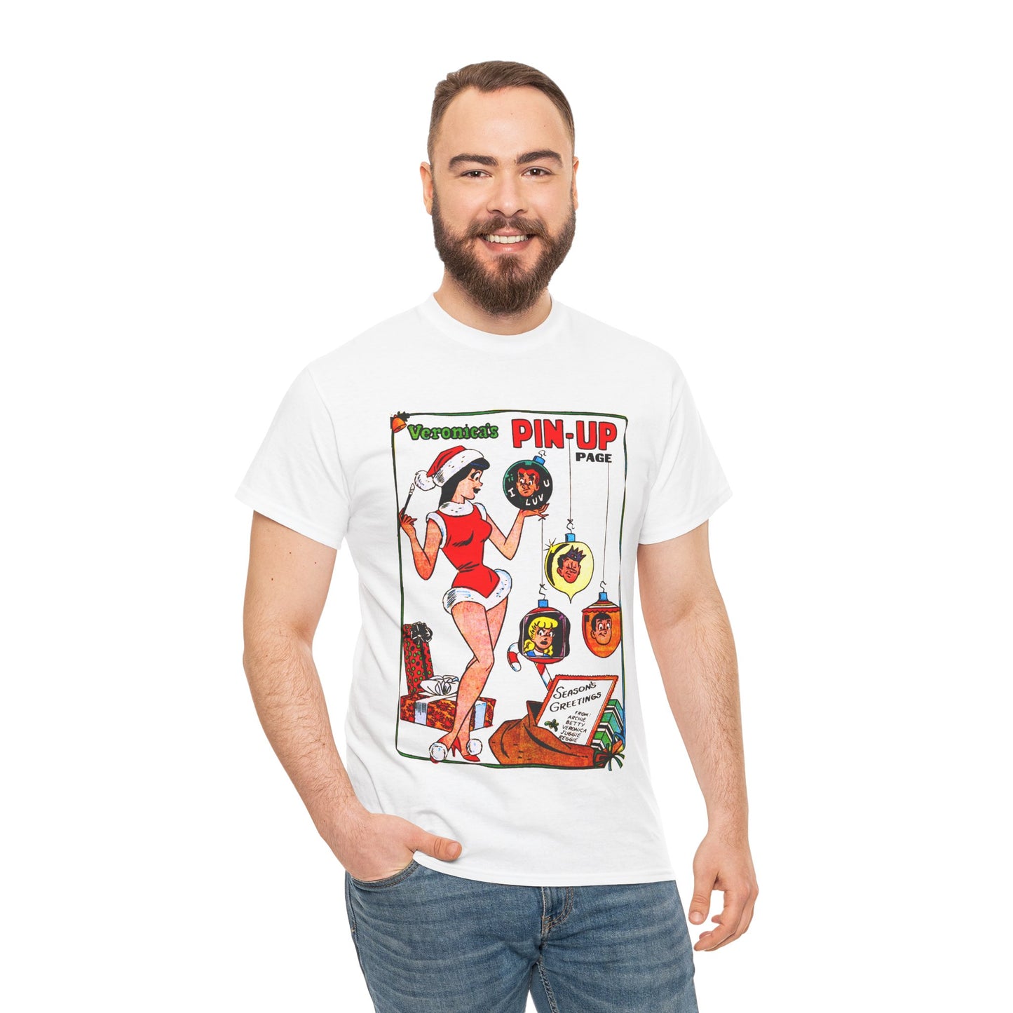 Veronica's Pinup Christmas T-shirt - Retro Au Go Go