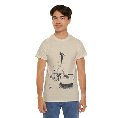 Bikini Beach Guitar T-shirt - Retro Au Go Go