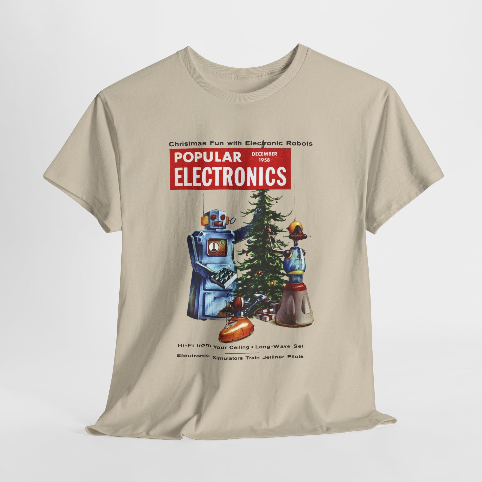 Robots Christmas T-shirt - Retro Au Go Go
