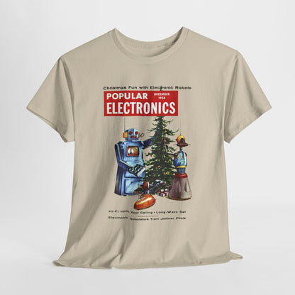 Robots Christmas T-shirt - Retro Au Go Go