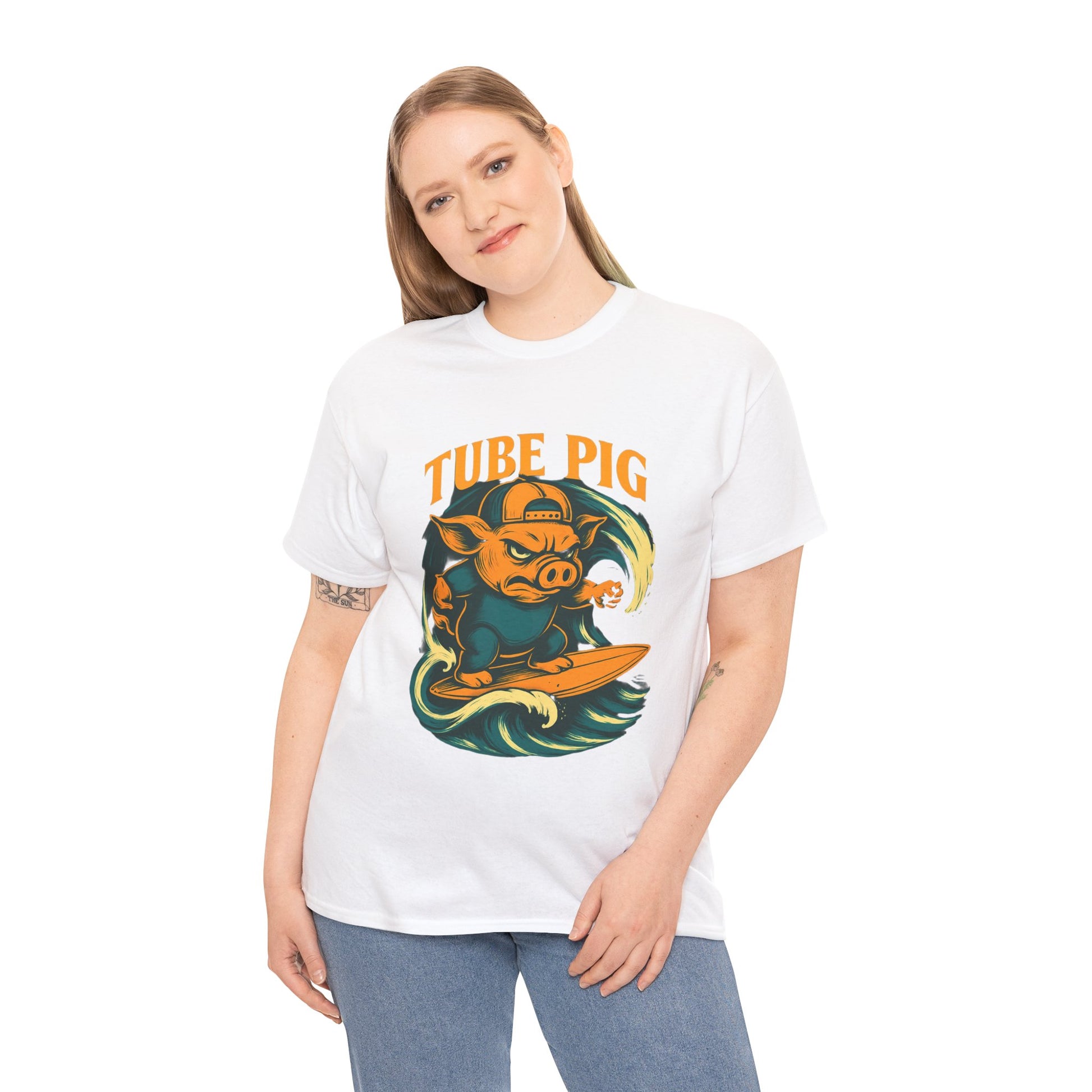 Tube Pig T-shirt - Retro Au Go Go