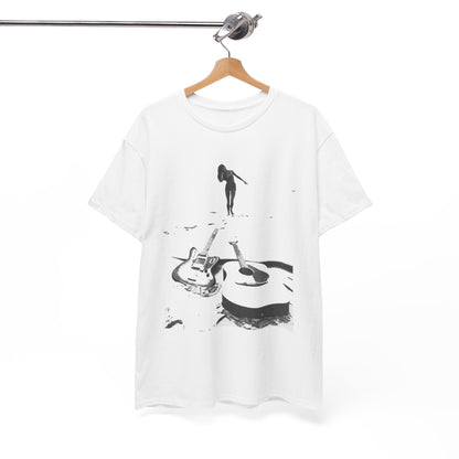 Bikini Beach Guitar T-shirt - Retro Au Go Go