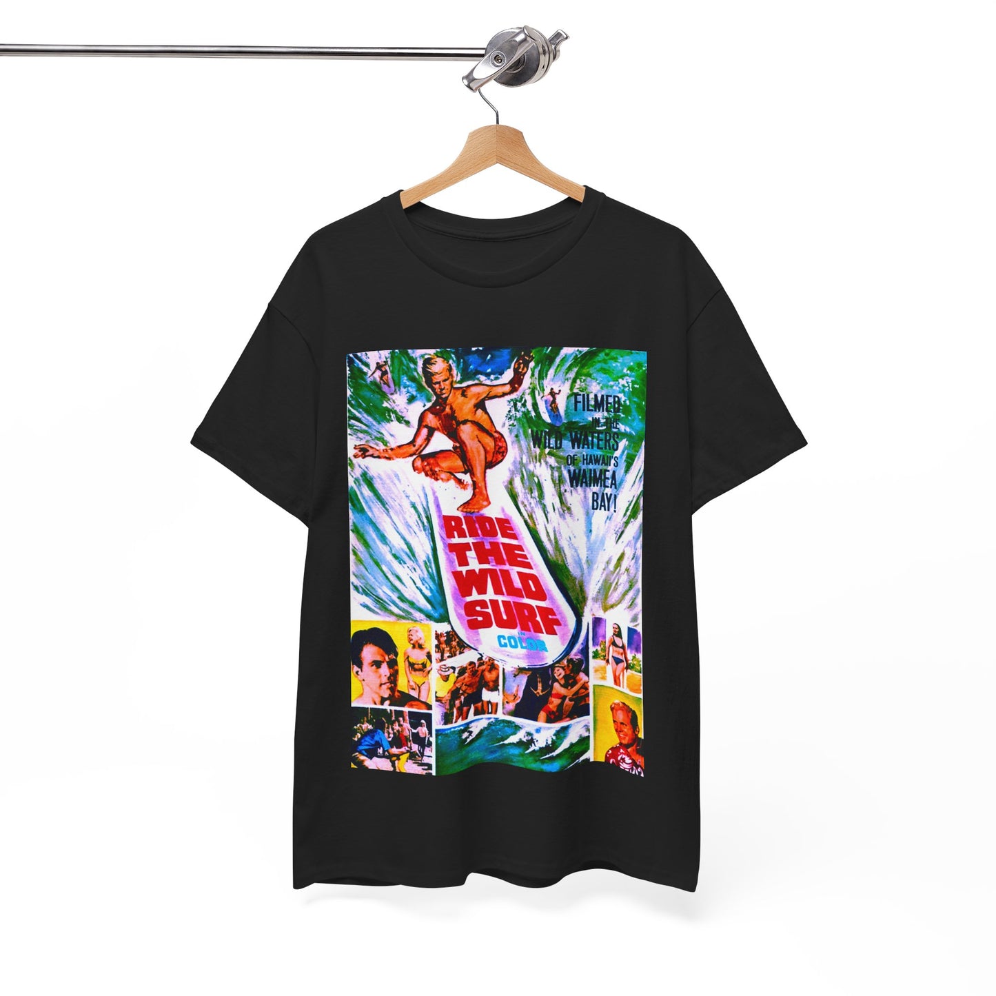 Ride The Wild Surf T-shirt - Retro Au Go Go