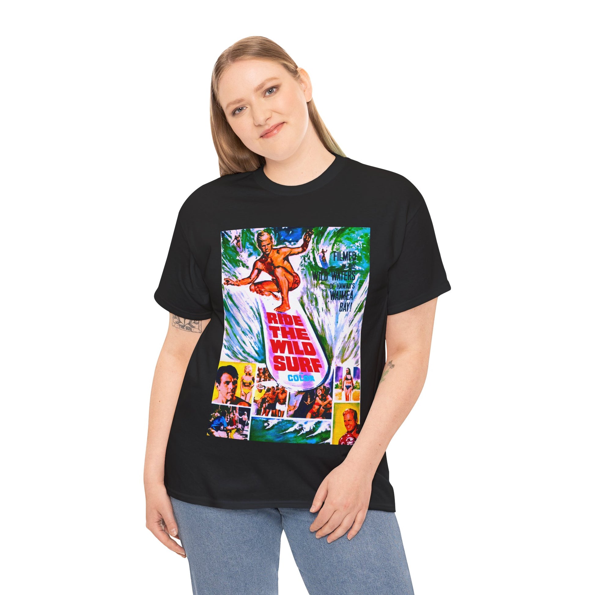 Ride The Wild Surf T-shirt - Retro Au Go Go