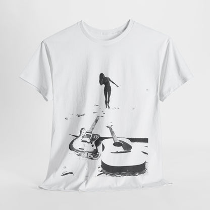 Bikini Beach Guitar T-shirt - Retro Au Go Go