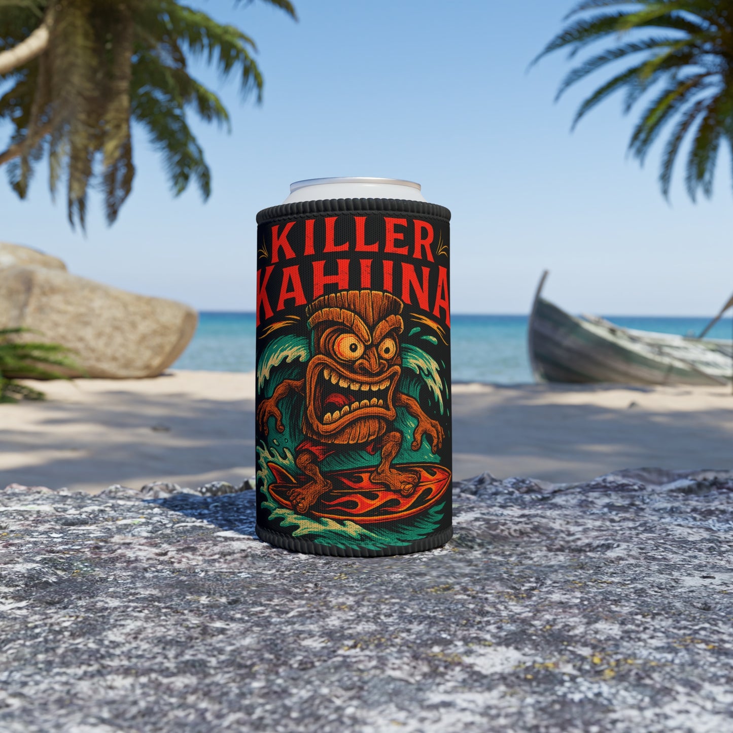 Killer Kahuna Stubby Cooler - Retro Au Go Go