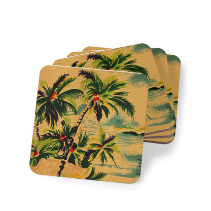 Vintage Hawaiian Coaster Set Of 4 - Retro Au Go Go