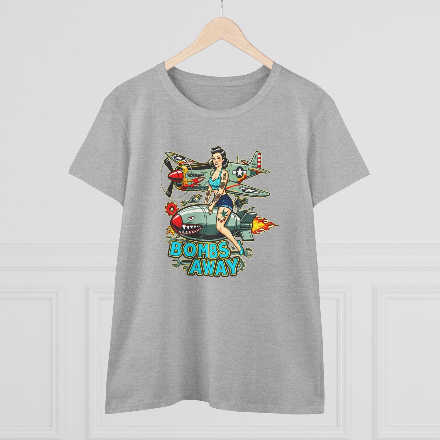 Bombs Away Womens T-Shirt - Retro Au Go Go