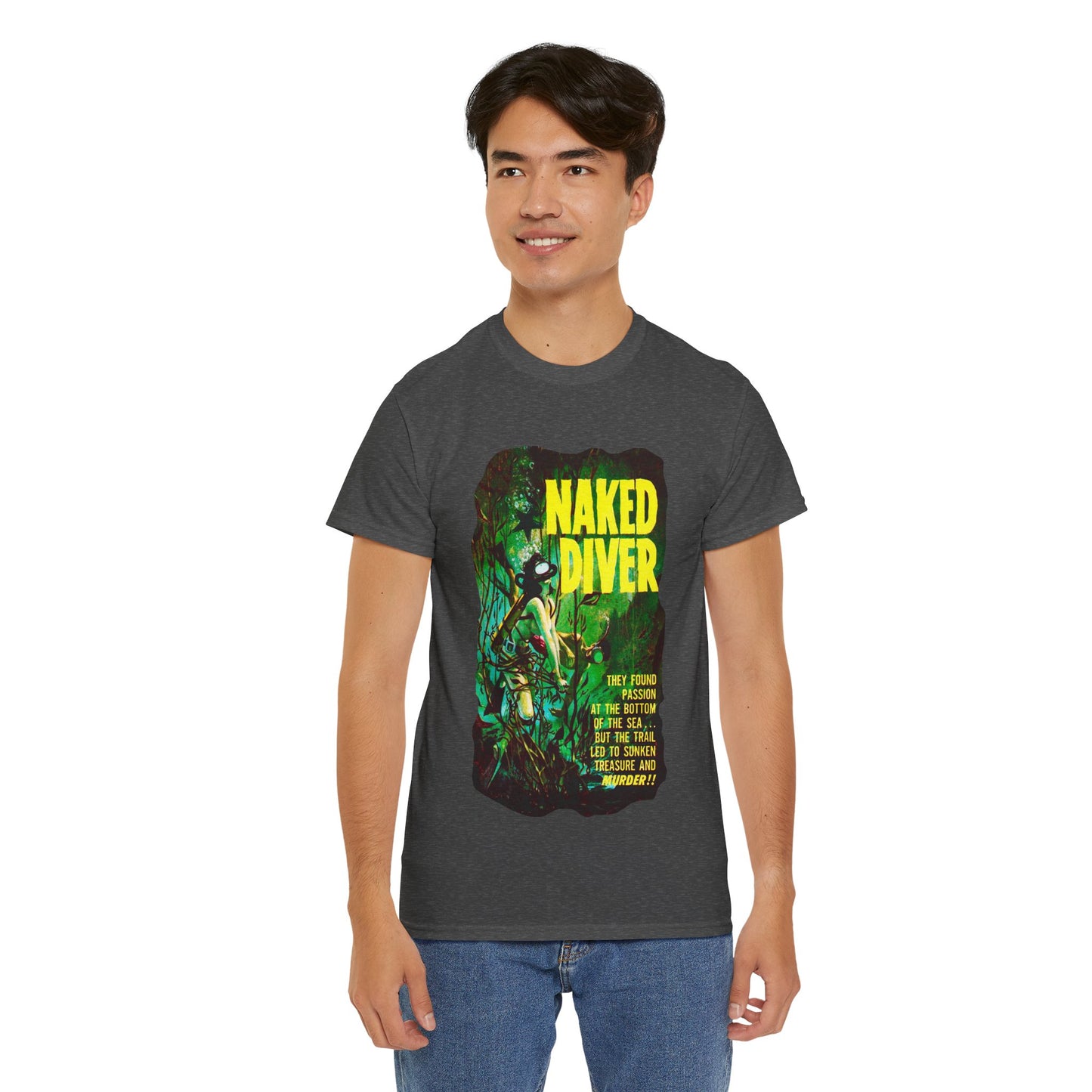 Naked Diver T-shirt - Retro Au Go Go