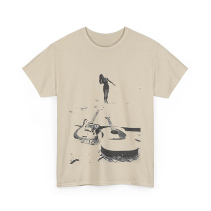 Bikini Beach Guitar T-shirt - Retro Au Go Go